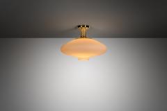 Hans Bergstr m Hans Bergstr m Brass Ceiling Lamp for Atelj Lyktan Sweden Mid 20th Century - 4316553