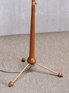 Hans Bergstr m Hans Bergstr m Brass and Elm Floor Lamp Model 547 Atelj Lyktan Sweden 1940s - 4750917