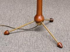 Hans Bergstr m Hans Bergstr m Brass and Elm Floor Lamp Model 547 Atelj Lyktan Sweden 1940s - 4750918