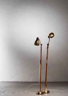 Hans Bergstr m Hans Bergstr m pair of floor lamps for Lyktan Sweden 1940s - 2288786