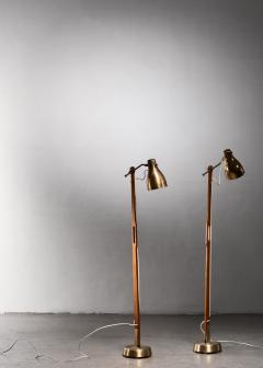 Hans Bergstr m Hans Bergstr m pair of floor lamps for Lyktan Sweden 1940s - 2288787