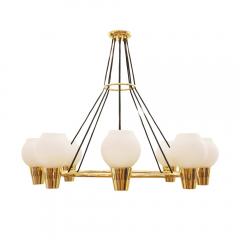 Hans Bergstr m Hans Bergstrom Chandelier for Ystad Sweden 1940s - 3571443