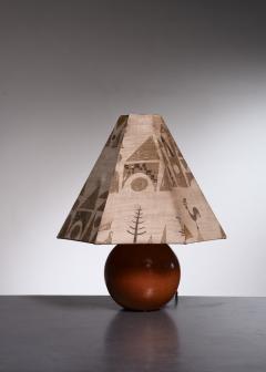 Hans Bergstr m Hans Bergstrom ceramic table lamp - 2392065