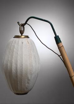 Hans Bergstr m Hans Bergstrom curved bamboo floor lamp - 2020183