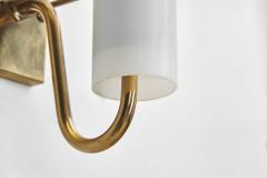 Hans Bergstr m Pair of Brass and Opal Wall Lights by Hans Bergstr m for ASEA Sweden 1950s - 4007508