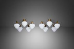 Hans Bergstr m Pair of Ceiling Lamps by Hans Bergstr m for Asea Sweden Mid 20th Century - 4149274