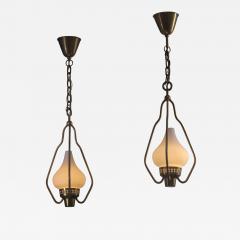 Hans Bergstr m Pair of Hans Bergstr m lantern lamps - 3912575