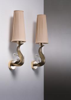 Hans Bergstr m Pair of Hans Bergstrom wall lamps - 3879402