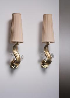 Hans Bergstr m Pair of Hans Bergstrom wall lamps - 3879404