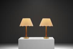 Hans Bergstr m Pair of Model E 1240 Table Lamps by Hans Bergstr m for ASEA Sweden 1940s - 4685299
