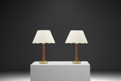 Hans Bergstr m Pair of Model E 1240 Table Lamps by Hans Bergstr m for ASEA Sweden 1940s - 4685300