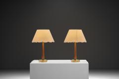 Hans Bergstr m Pair of Model E 1240 Table Lamps by Hans Bergstr m for ASEA Sweden 1940s - 4685301