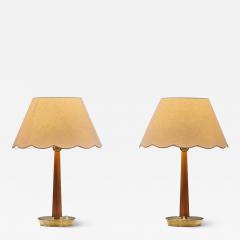Hans Bergstr m Pair of Model E 1240 Table Lamps by Hans Bergstr m for ASEA Sweden 1940s - 4692059
