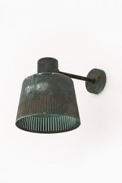 Hans Bergstr m Pair of Scandinavian Modern Wall Lamps in Copper by Hans Bergstr m 1940s - 4633030