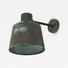 Hans Bergstr m Pair of Scandinavian Modern Wall Lamps in Copper by Hans Bergstr m 1940s - 4633036