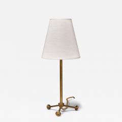 Hans Bergstr m Rare Hans Bergstr m Brass Table Lamp Model 732 Atelj Lyktan Sweden 1940s - 4305793