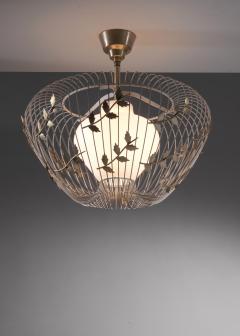 Hans Bergstr m Rare Hans Bergstr m ceiling lamp - 3502165