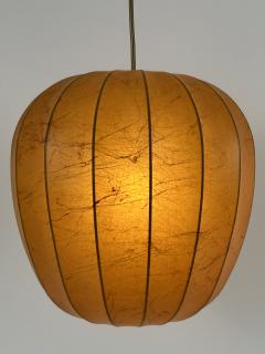 Hans Bergstr m Rare Mid Century Modern Cocoon Pendant Lamp or Hanging Light Sweden 1960s - 4713511