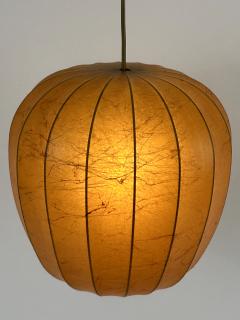 Hans Bergstr m Rare Mid Century Modern Cocoon Pendant Lamp or Hanging Light Sweden 1960s - 4713517