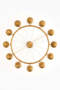 Hans Bergstr m Scandinavian Modern Ceiling Lamp in Brass Opaline Glass by Hans Bergstr m - 4759022