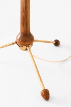 Hans Bergstr m Scandinavian Modern Floor Lamp in Brass Mahogany by Hans Bergstr m 1940s - 4736469