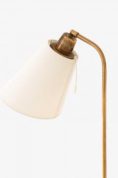 Hans Bergstr m Scandinavian Modern Floor Lamp in Brass Mahogany by Hans Bergstr m 1940s - 4736470