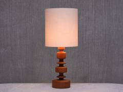 Hans Bergstr m Sculptural Hans Bergstr m Oak Table Lamp Model 762 Atelj Lyktan Sweden 1960s - 3821761