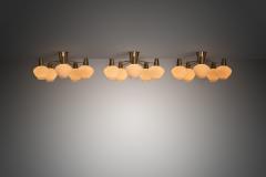 Hans Bergstr m Set of Three Ceiling Lamps by Hans Bergstr m for ASEA Sweden Mid 20th Century - 4148919
