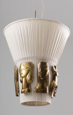 Hans Bergstr m Swedish Ceiling Lamp by Hans Bergstr m for Atelj Lyktan 1940s - 959491