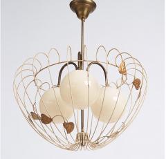 Hans Bergstr m Swedish Modern style ceiling lamp attributed to Hans Bergstr m - 3027408