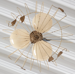 Hans Bergstr m Swedish Modern style ceiling lamp attributed to Hans Bergstr m - 3027418