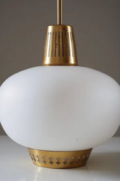 Hans Bergstr m Swedish Pendants in Brass and Glass by Hans Bergstr m for Atelj Lyktan - 3396356