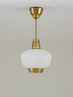 Hans Bergstr m Swedish Pendants in Brass and Glass by Hans Bergstr m for Atelj Lyktan - 3396419
