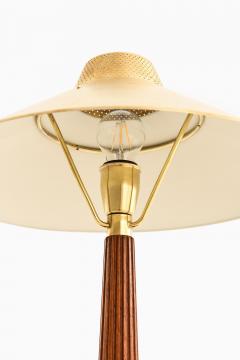 Hans Bergstr m Table Lamp in Brass and Mahogany by Hans Bergstr m 1950s - 4555449