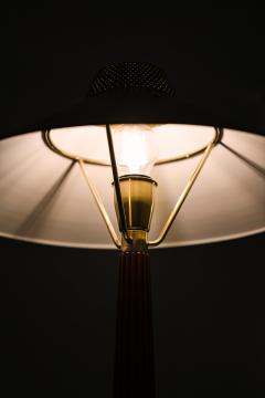 Hans Bergstr m Table Lamp in Brass and Mahogany by Hans Bergstr m 1950s - 4555451