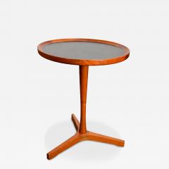 Hans C Andersen Hans C Andersen Solid Teak Side Table by Artex with Black Top - 4447151