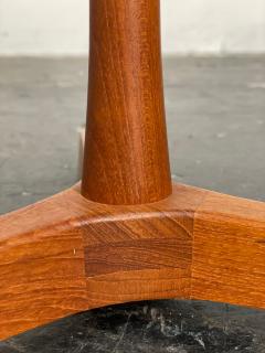 Hans C Andersen Hans C Andersen Solid Teak Side Table by Artex with Red Top - 4232646