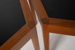 Hans C Andersen Set 2 Hans C Andersen Danish modern Teak Hexagon Stacking End Tables - 4440400