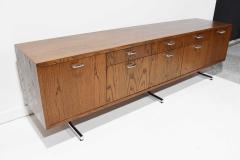 Hans Eichenberger Hans Eichenberger for Stendig Oak Credenza with Stylized Chrome Legs - 1846037