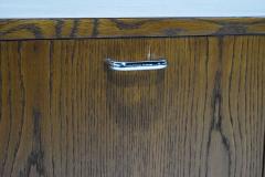 Hans Eichenberger Hans Eichenberger for Stendig Oak Credenza with Stylized Chrome Legs - 1846039