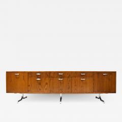 Hans Eichenberger Hans Eichenberger for Stendig Oak Credenza with Stylized Chrome Legs - 1847127