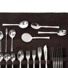 Hans Hansen Mid Century Sterling Silver Bell Pattern Flatware Set for Six by Hans Hansen - 3998578