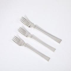 Hans Hansen Mid Century Sterling Silver Bell Pattern Flatware Set for Six by Hans Hansen - 3998584