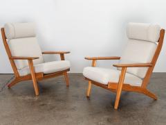 Hans J Wegner GE290A White Oak Lounge Chairs - 2882875