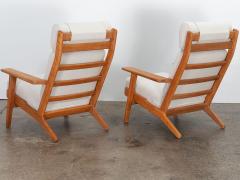 Hans J Wegner GE290A White Oak Lounge Chairs - 2882878