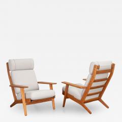 Hans J Wegner GE290A White Oak Lounge Chairs - 2885915