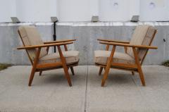 Hans J Wegner Pair of GE 240 Lounge Chairs by Hans Wegner for GETAMA - 106994