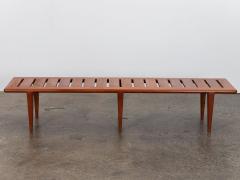 Hans J Wegner for Johannes Hansen Slatted Teak Bench - 2962586