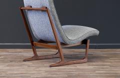 Hans Juergens Mid Century Modern Sculpted Sleigh Base Lounge Chair by Hans Juergens - 3485838