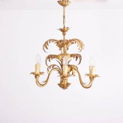 Hans K gl Gilt Metal Palm Tree Leaf Chandelier Attributed to Hans Ko gl - 544777